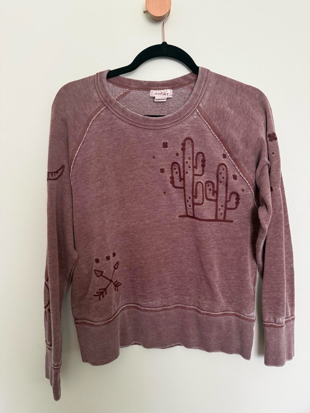 Ariat Mauve Cactus Graphic Crewneck Sweater